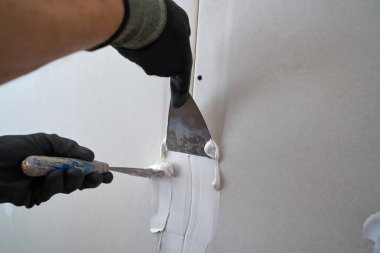 Lamine Alçıpan birleşim detay spatula ve el sıvama