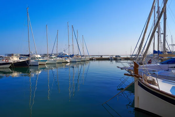 Denia Småbåtshamnen Alicante Spanien Vid Medelhavet — Stockfoto