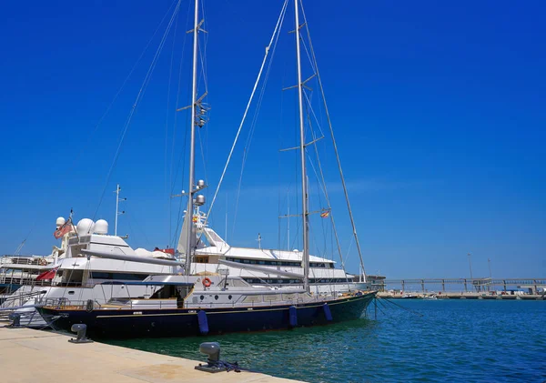 Marina Port Denia Alicante Spanya Tekneler — Stok fotoğraf