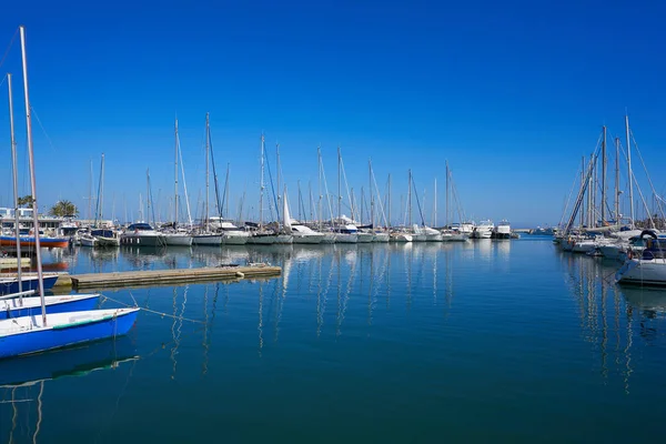 Barcos Porto Denia Marina Alicante Espanha — Fotografia de Stock