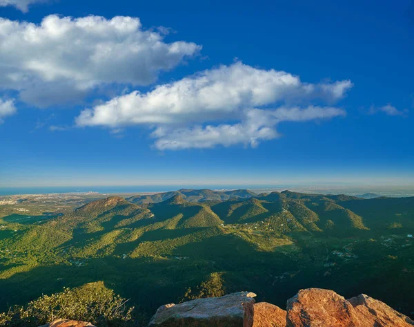 Garbi Peak Sonnenuntergang Der Calderona Sierra Von Valencia Spanien — Stockfoto