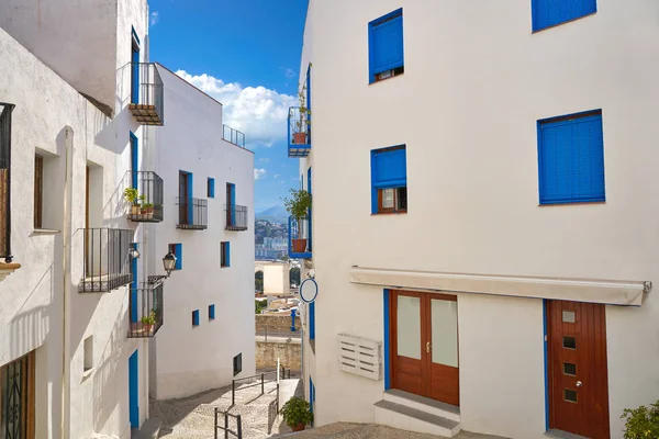 Peniscola Gamla Byn Castellón Spanien Medelhavet Downtown — Stockfoto