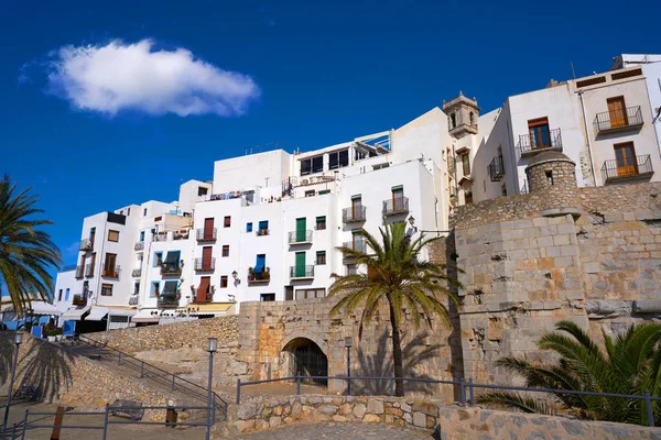 Peniscola Antiga Aldeia Castellon Espanha Mediterrâneo Centro Cidade — Fotografia de Stock