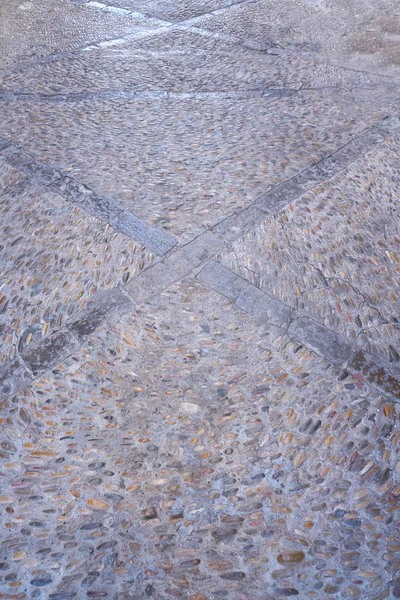 Peniscola Detail Floor Rolling Stones Mosaic Castellon Spain — Stock Photo, Image
