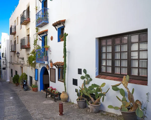 Peniscola Gamla Byn Castellón Spanien Medelhavet Downtown — Stockfoto