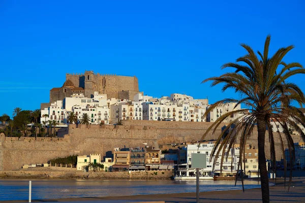 Χερσόνησος Ιβηρίας Στον Ορίζοντα Και Κάστρο Παραλία Στην Castellon Της — Φωτογραφία Αρχείου