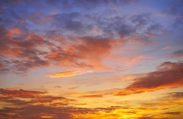 Sunset Sky Clouds Orange Blue Colors — Stock Photo, Image