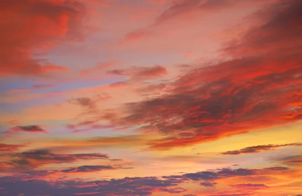 Céu Por Sol Nuvens Laranja Azul Cores — Fotografia de Stock