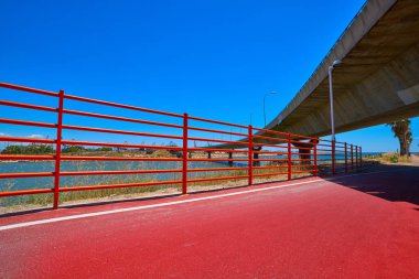 Valencia turia Nehri Köprüsü İspanya Pinedo bağlantı noktasına