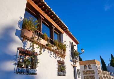 Granada Albaicin Arapça eski bölge Endülüs Müslüman İspanya