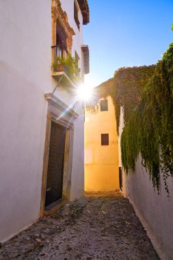 Granada Albaicin Arapça eski bölge Endülüs Müslüman İspanya