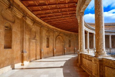 Granada İspanya Endülüs avluda Alhambra Carlos V