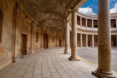 Granada İspanya Endülüs avluda Alhambra Carlos V