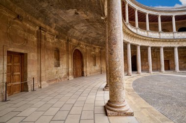 Granada İspanya Endülüs avluda Alhambra Carlos V