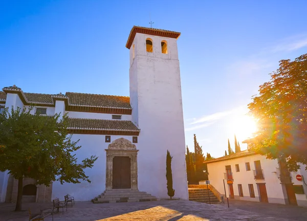 Iglesia San Miguel Bajo Granada Albaicín España Andaluza — Foto de Stock