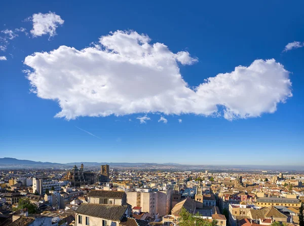 Granada Pemandangan Langit Dari Albaicin Andalusia Spanyol — Stok Foto