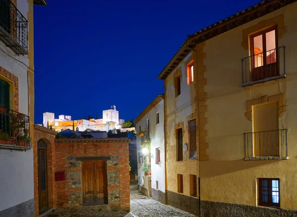 Albaicin Granada Antigo Distrito Árabe Pôr Sol Andaluzia Muçulmano Espanha — Fotografia de Stock