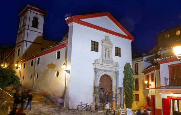 Igreja São Gregório Albaicin Granada Pôr Sol Andaluzia Espanha — Fotografia de Stock