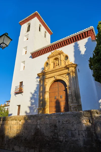 Chiesa San Miguel Bajo Granada Albaicin Spagna Andalusa — Foto Stock