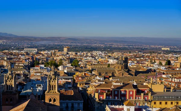 Granada skyline view from Albaicin in Andalusia Spain