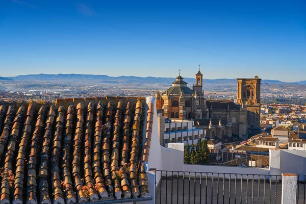Granada Skyline Cathedral Albaicin Andalusia Spain — Stock Photo, Image