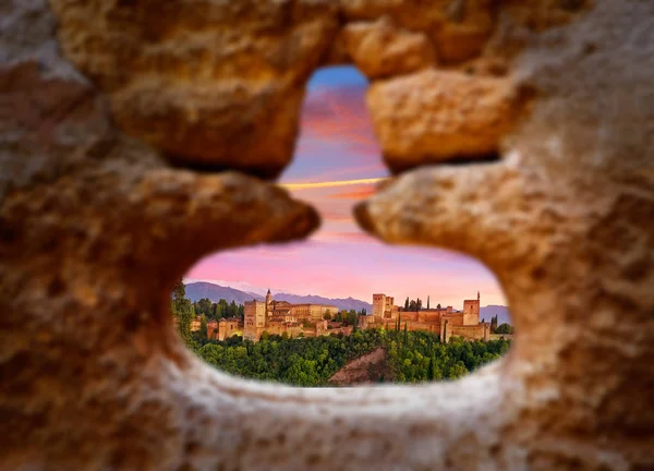 Venster Van Het Alhambra Van Granada Foto Illustratie — Stockfoto
