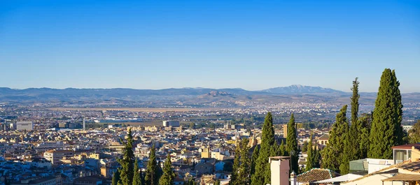 Granada Skyline Uitzicht Vanaf Albaicin Andalusië — Stockfoto
