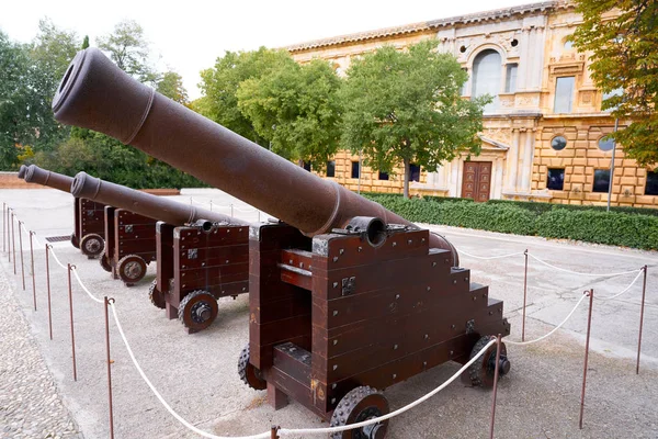 Alhambra Cannons Granada Andalusia Spain — Stock Photo, Image