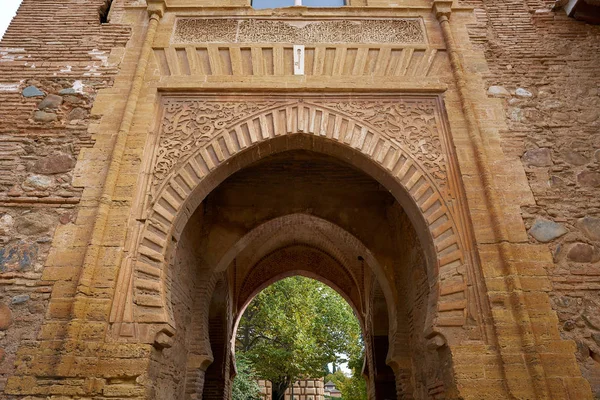Alhambra Arch Puerta Del Vino Grenade Espagne Porte Musulmane Vin — Photo