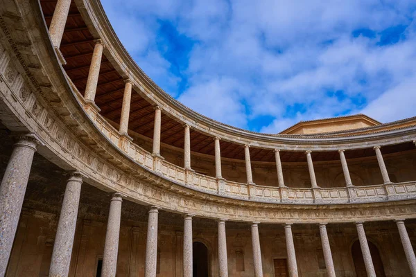 Alhambra Carlos Binnenplaats Granada Spanje Andalusië — Stockfoto