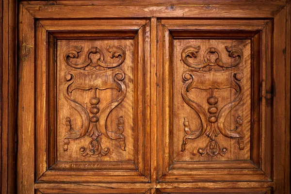 Alhambra Карлос Деревянные Двери Подробно Гранаде Испании — стоковое фото