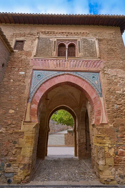 Alhambra Arch Puerta Del Vino Granada Spain Wine Muslim Door — Stock Photo, Image