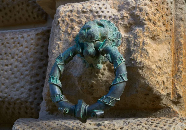 Alhambra Lion Holding Ring Carlos Granada Spain — Stock Photo, Image