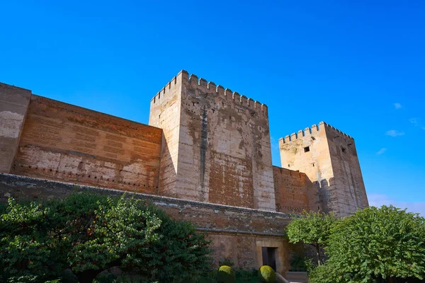Κάστρο Alcazaba Της Αλάμπρα Στη Γρανάδα Της Ισπανίας Στην Ανδαλουσία — Φωτογραφία Αρχείου