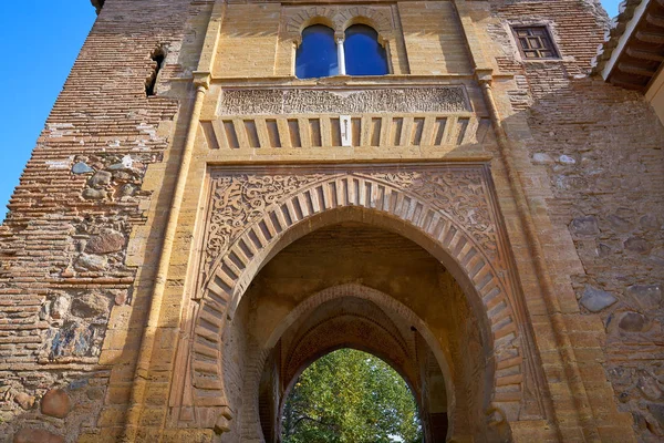 Alhambra Arch Puerta Del Vino Granada Spanya Şarap Müslüman Kapı — Stok fotoğraf