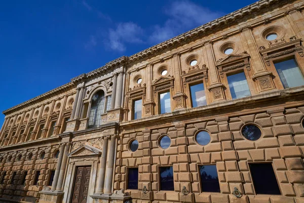 Alhambra Von Granada Carlos Gegen Fassade Andalusien Spanien — Stockfoto