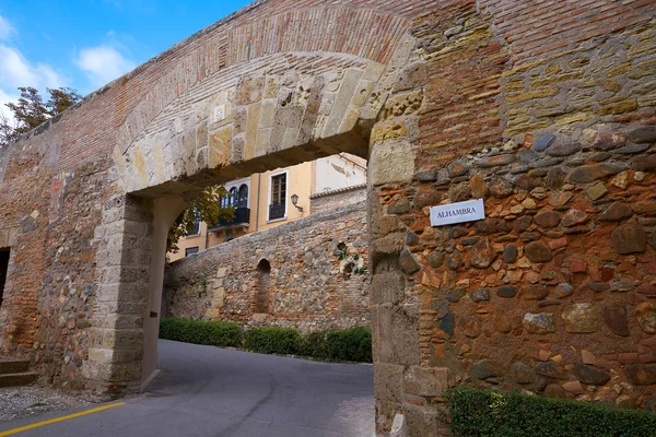 Κύρια Πόρτα Αλάμπρα Στη Γρανάδα Ισπανία Στην Ανδαλουσία — Φωτογραφία Αρχείου