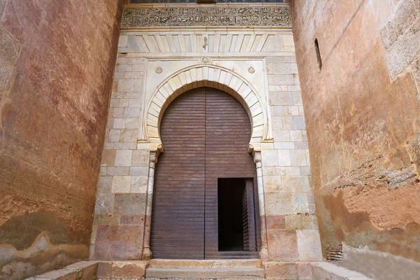Alhambra Puerta Justicia Granada Spanje Justitie Deur Van Alcazaba — Stockfoto