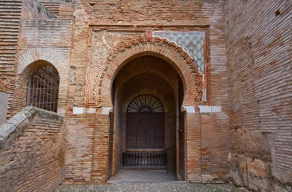 Alhambra Puerta Justicia Granada Spain Justice Door Alcazaba – stockfoto