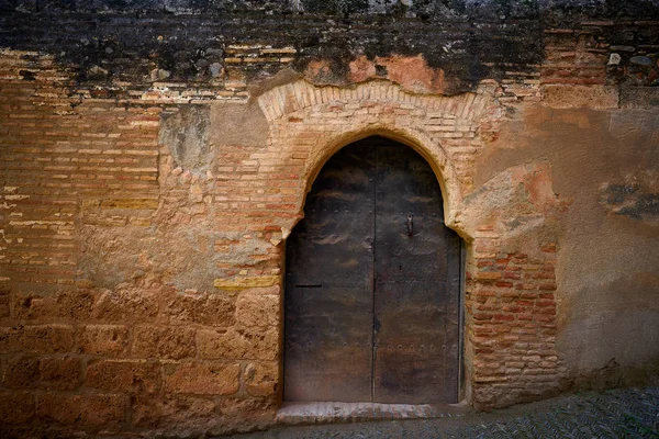 Granada Alhambra Arabiska Dörr Spanien — Stockfoto