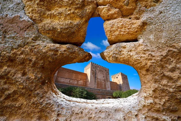 Alhambra Okno Ilustrační Foto Alcazaba Granada — Stock fotografie