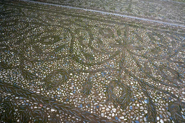 Piso Mosaico Pedra Alhambra Granada Andaluzia Espanha — Fotografia de Stock