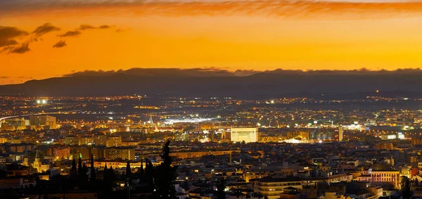 Granada Skyline Blick Vom Albaicin Andalusien Spanien — Stockfoto