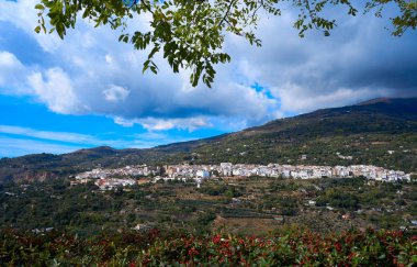 Lanjaron village in Alpujarras of Granada at Sierra Nevada of Andalusia clipart