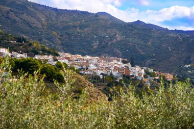 Lanjaron village in alpujarras of Granada at Andalusia Spain clipart