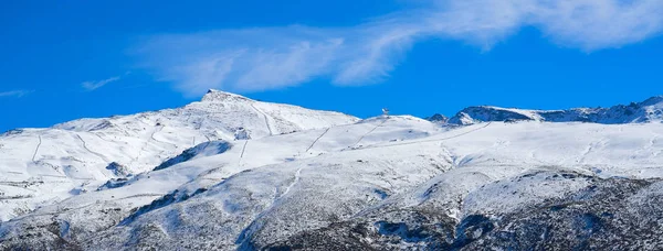 Sierra Nevada Snow Mountain Ski Resort Granada Von Spanien — Stockfoto