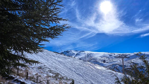 Sierra Nevada Snow Mountain Ski Resort Granada Spain — Stock Photo, Image