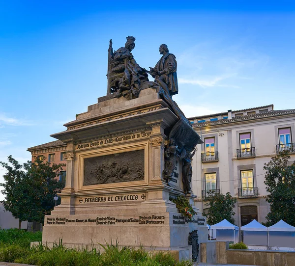 Monumento Dei Cattolici Spagna Granada Andalusia Spagna Statua Reyes Catolicos — Foto Stock