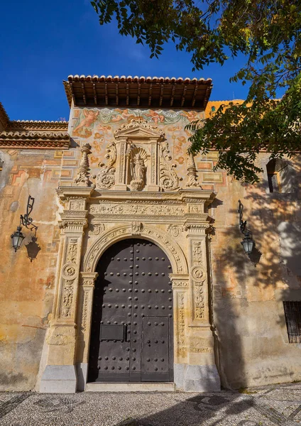 Kościół Saint Cecilio Stylu Plateresco Granada Renesansu Andaluzji — Zdjęcie stockowe