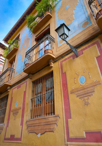 Façades Colorées Grenade Sur Place Santa Ana Andalousie Espagne — Photo
